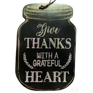 Mason Jar Wall Hanging Sign Inspirational Religious Country Phrase  Black White